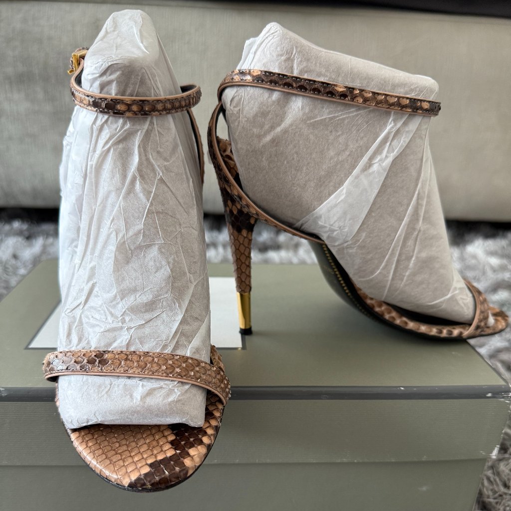 Tom Ford Python Padlock Heel